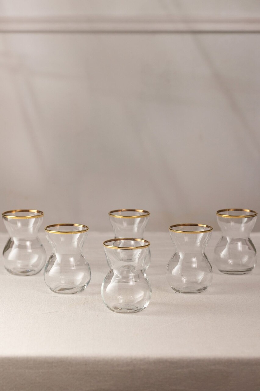 Set pahare pentru ceai, Hermia, 127RKL1210, Auriu - imagine 4